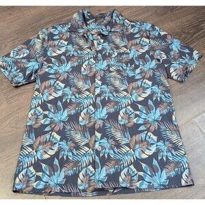 Chillin Dylan Button Up Floral Men's Short Sleeve Shirt Size Medium (609m)